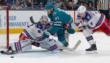Rangers fall to Sharks as Macklin Celebrini scores twice