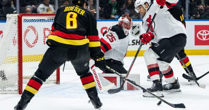 Canucks drop tough 5-4 decision to visiting Devils