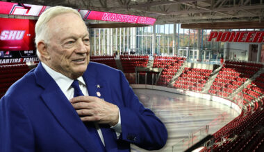 Sacred Heart Hockey Arena Glass Self-Darkening Sun Glare Cowboys Jerry Jones