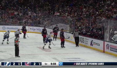 Darren Raddysh with a Powerplay Goal vs. Columbus Blue Jackets