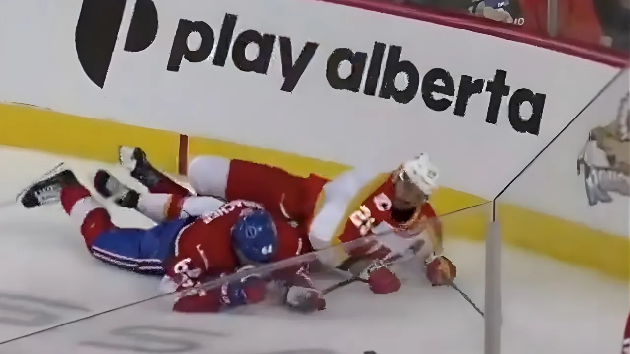 David Reinbacher exits game with injury after high hit, will not return