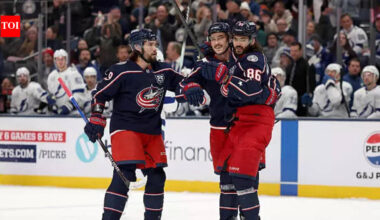 Columbus Blue Jackets break Tampa Bay Lightning’s streak with Mason Marchment dominating with hat trick and assist | NHL News