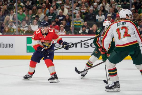 Brad Marchand clutch in OT as Panthers edge Wild