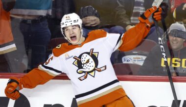 Sennecke nets hat trick in first NHL game in Canada as Ducks edge Flames 4-3 in OT