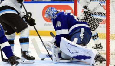 Andrei Vasilevskiy shines as Lightning blank Mammoth
