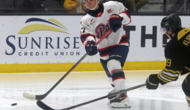 Zach Lansard is on track to be selected in the 2026 NHL draft. (Cassidy Dankochik The Carillon)