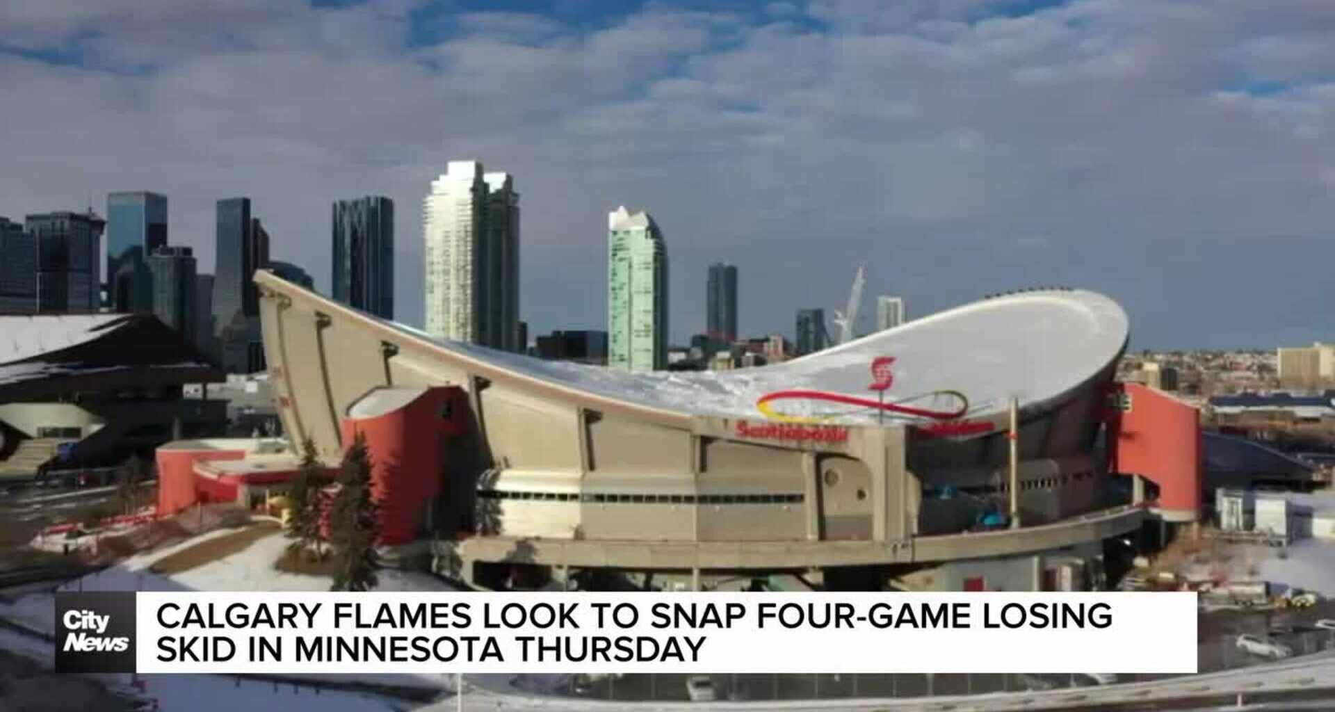 Calgary Flames look to snap four-game skid in Minnesota Thursday