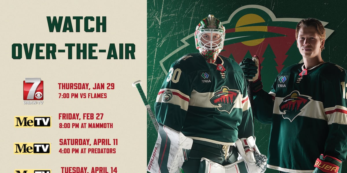 4 Minnesota Wild games to be televised on WSAW and MeTV