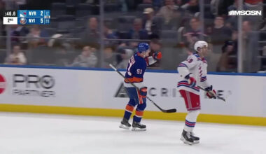 Emil Heineman with a Goal vs. New York Rangers