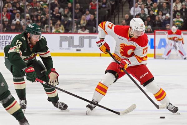 Flames claim fifth straight loss against hot Wild