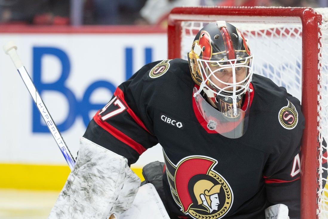 Veteran goalie James Reimer to lead Senators vs. Devils