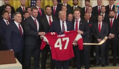President Trump honors Florida Panthers at the White House to celebrate their Stanley Cup win