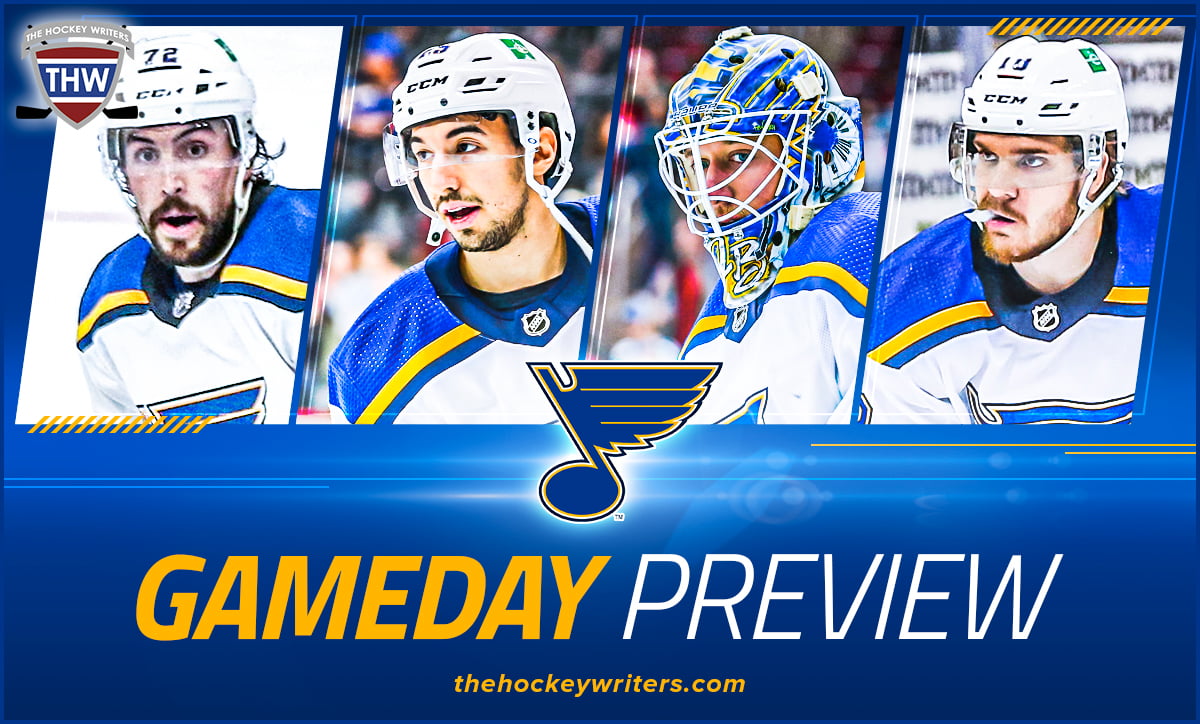 St. Louis Blues' Gameday Robert Thomas, Jordan Kyrou, Justin Faulk and Jordan Binnington