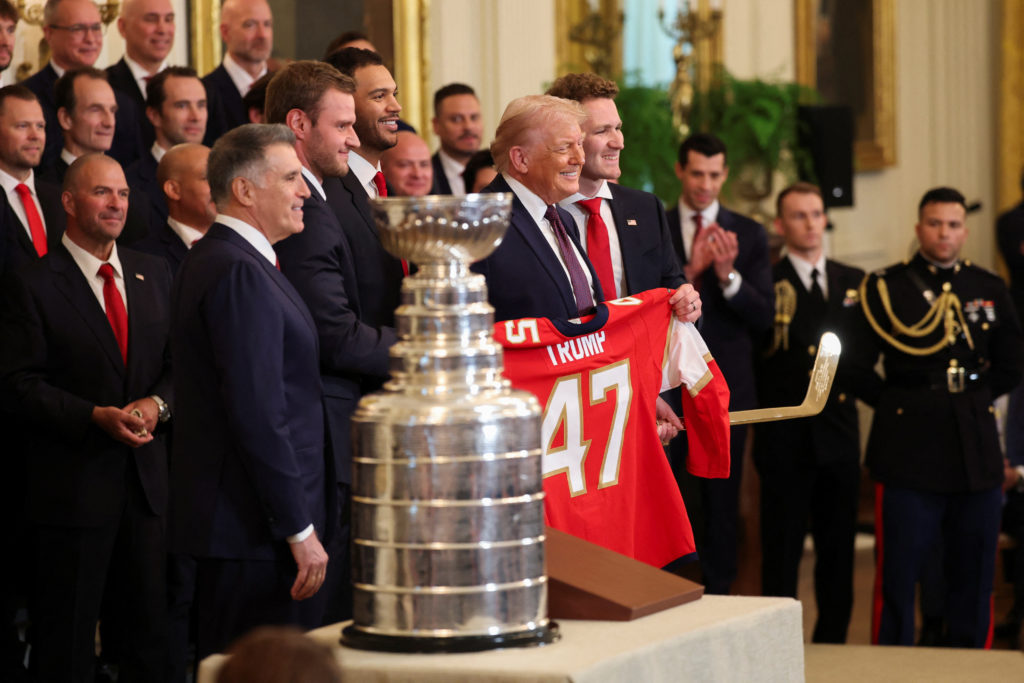 WATCH: Trump hosts Stanley Cup champion Florida Panthers at the White House