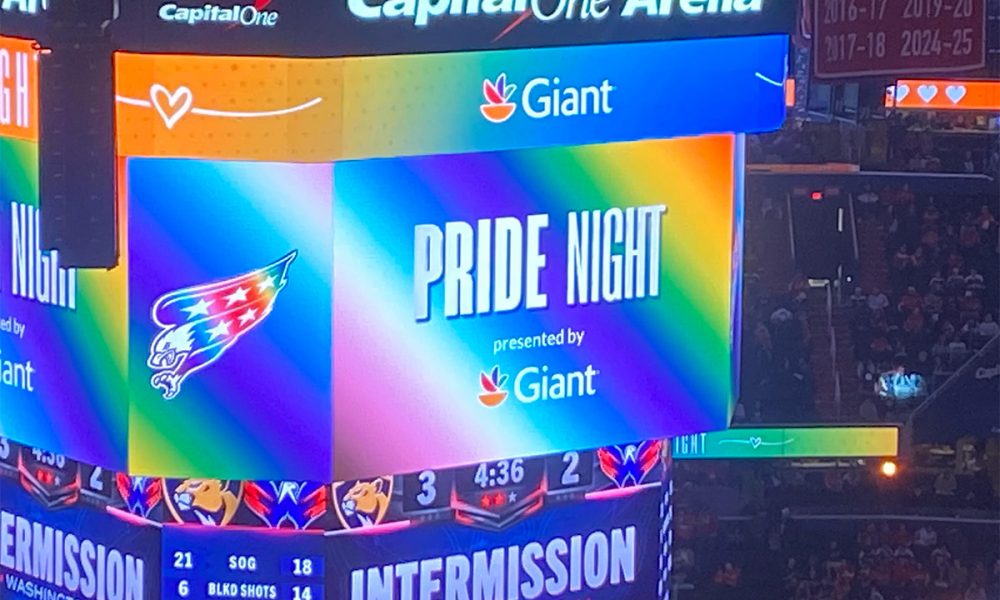 Sold-out crowd turns out for 10th annual Caps Pride night