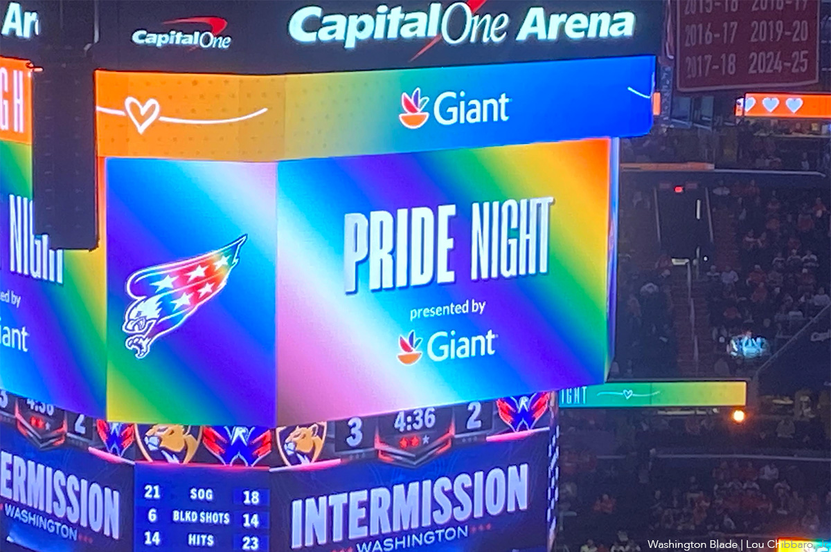 Sold-out crowd turns out for 10th annual Caps Pride night