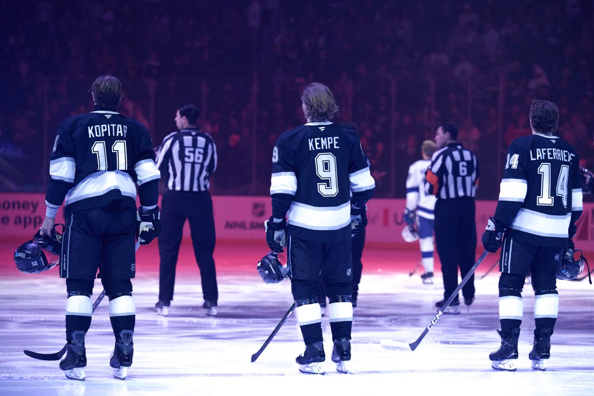 The Los Angeles Kings play against the lightning at the Crypto Arena on January 1st, 2026 in Los Angeles  California.