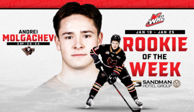 2026 NHL Draft-eligible forward Molgachev named Sandman WHL Rookie of the Week
