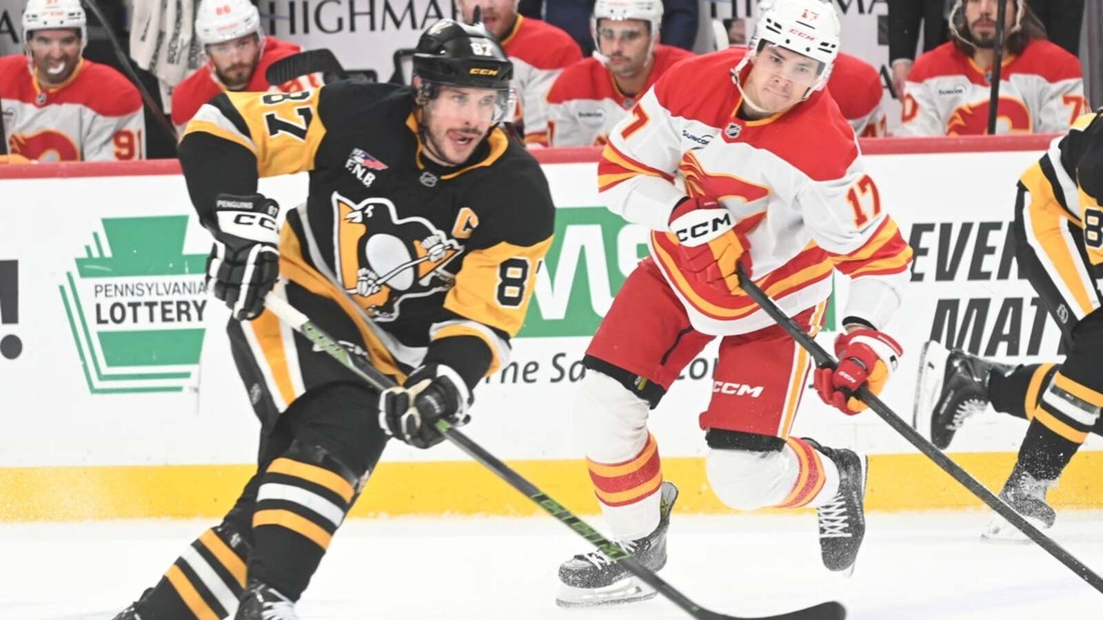 Flames halt 4-game skid, cool off red-hot Penguins