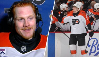 Tippett reflects on hat trick, huge Flyers win over Avalanche