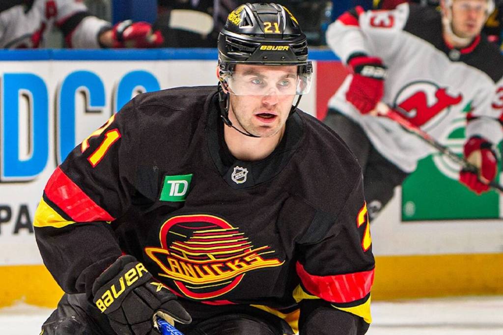 Vancouver Canucks forward Nils Hoglander, in action Friday, Jan. 23, 2026 during an NHL game versus the New Jersey Devils at Rogers Arena. (https://x.com/Canucks)