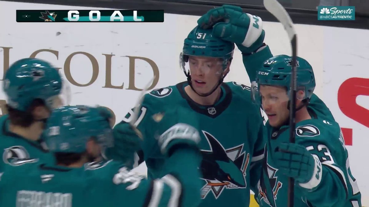 Collin Graf’s first-period goal ties Sharks vs. Golden Knights – NBC Sports Bay Area & California