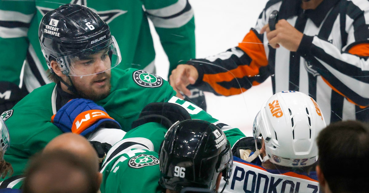 Stars defenseman Lian Bichsel skates in practice, nears return from injury