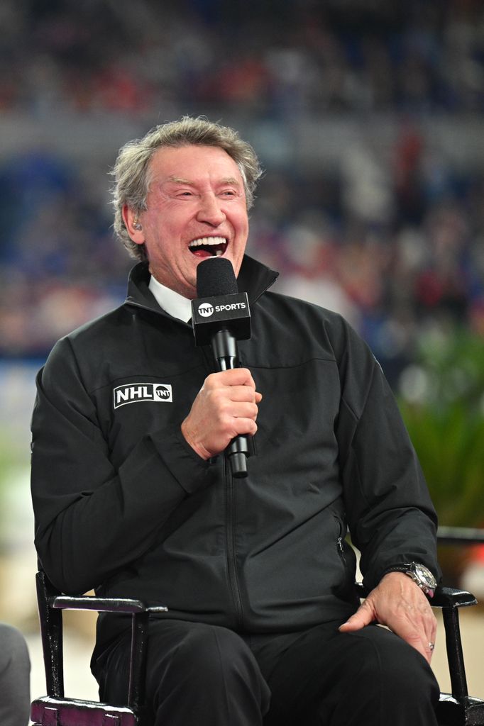 Wayne Gretzky reacts during the the 2026 Discover NHL Winter Classic game between the New York Rangers and the Florida Panthers at loanDepot Park on January 02, 2026 in Miami, Florida.