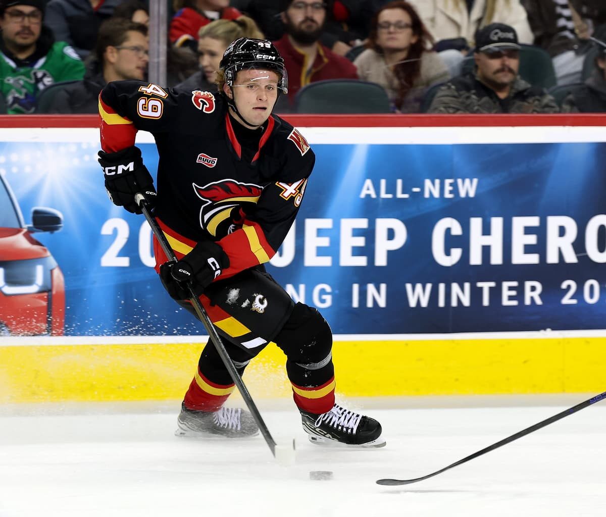 Flames re-assign Andrew Basha to WHL’s Medicine Hat Tigers