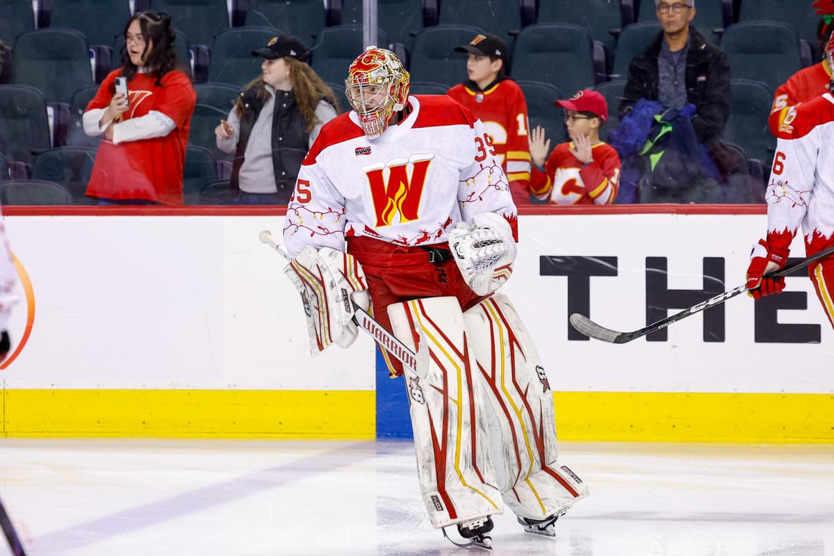 Flames prospect Arsenii Sergeev is adapting quickly as a rookie pro goaltender