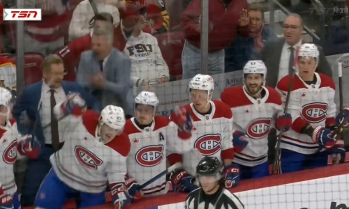 Phillip Danault and Montreal Canadiens bench