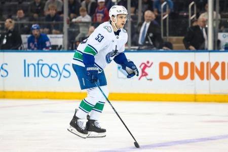 Vancouver Canucks forward Teddy Blueger