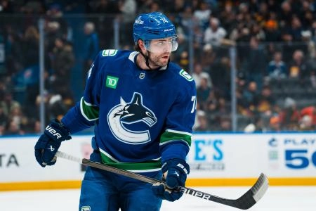 Vancouver Canucks forward Jake DeBrusk.