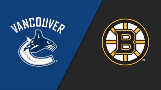 Vancouver Canucks and Boston Bruins logos.
