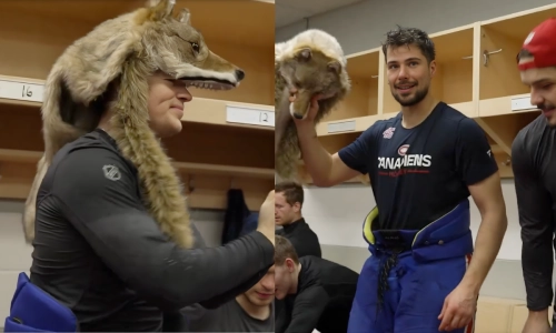 Photo of Cole Caufield and Alexandre Carrier