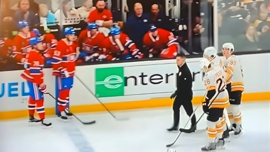 Habs and Bruins players