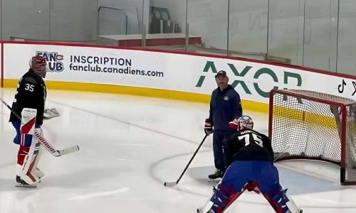 Photo of Marco Marciano, Jakub Dobes and Samuel Montembeault