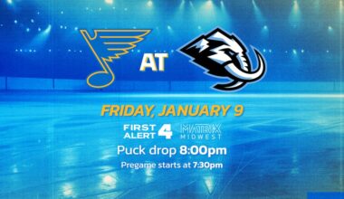 Watch Friday’s Blues game for free on First Alert 4 & Matrix Midwest