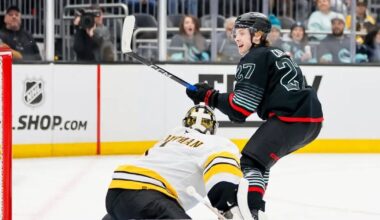 Berkly Catton scores first 2 goals of career, Seattle Kraken thump Bruins