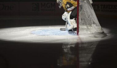 Golden Knights goalie Carter Hart injured in first period against Blue Jackets | Associated Press