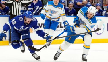 Blues' Philip Broberg signs 6-year, $48M extension and then is injured vs. Golden Knights | Pro National Sports