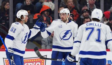 Kucherov scores on 1st 2 shots, Lightning beat Flyers 7-2 for 9th straight win | National Sports