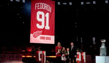 Red Wings retire Sergei Fedorov's No. 91 jersey and he says leaving Detroit was a huge mistake | Associated Press