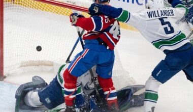 Canadiens defeat Canucks 6-3 with 3-goal outburst in third period | National Sports