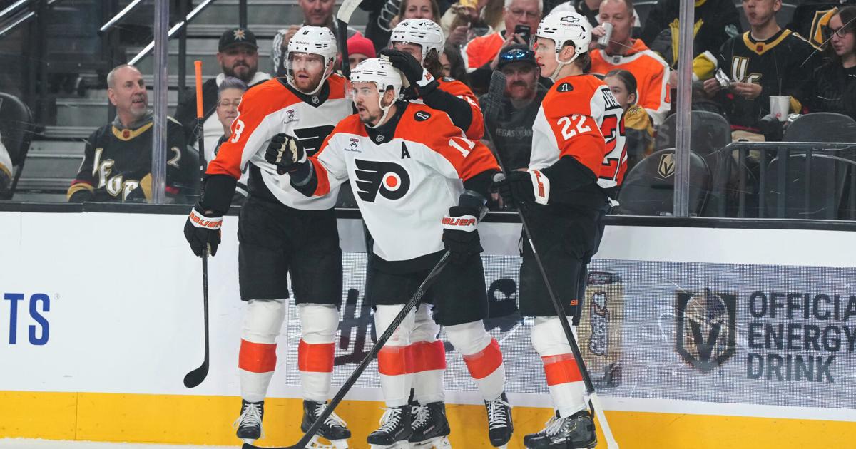 Konecny scores twice as Flyers end 6-game skid with 2-1 victory at Vegas | Sports