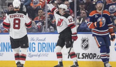 Devils hold off Oilers 2-1, extend perfect record when leading after two periods |