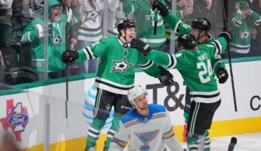 Robertson scores 30th goal with a minute left to lift Stars over Blues 3-2 | National Sports