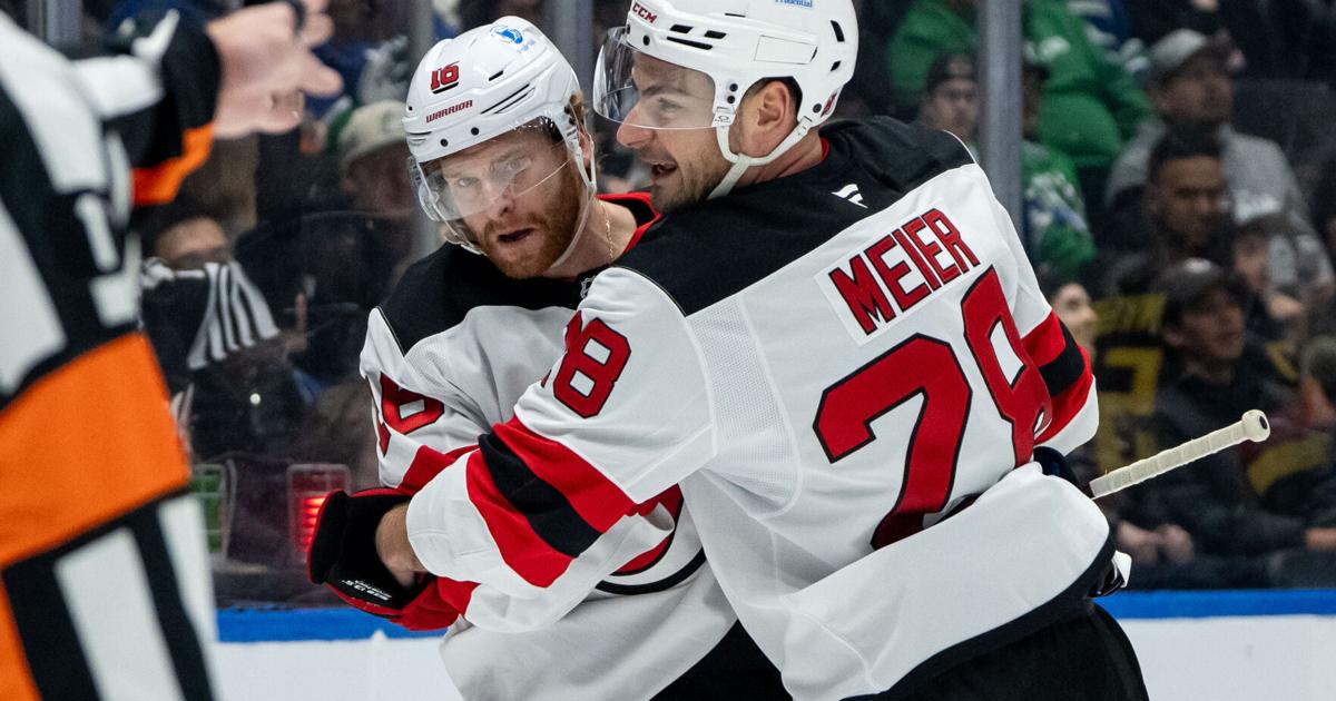 Cody Glass has 2 goals and an assist in Devils' 5-4 win over Canucks |