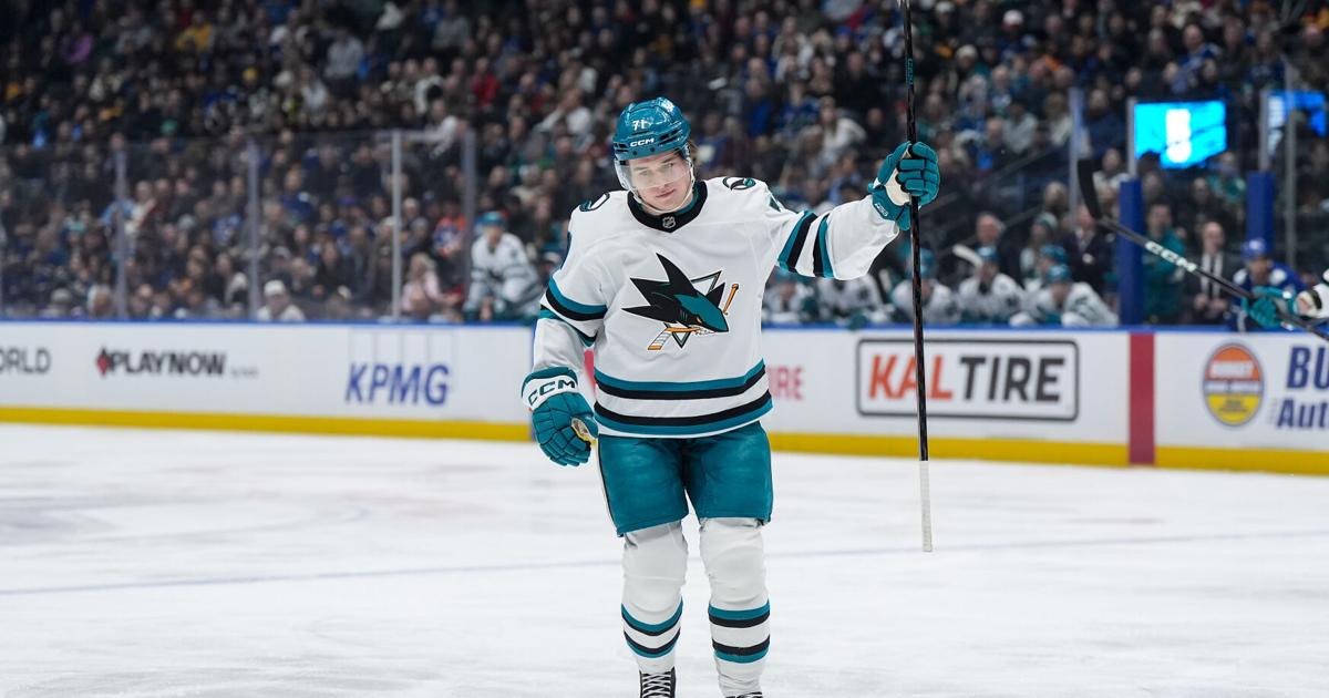 Celebrini's 4 points lead Sharks to 5-2 win over Canucks | National Sports