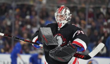 Sabres Notebook: Alex Lyon goes for franchise record as club awaits word on Ukko-Pekka Luukkonen - buffalonews.com